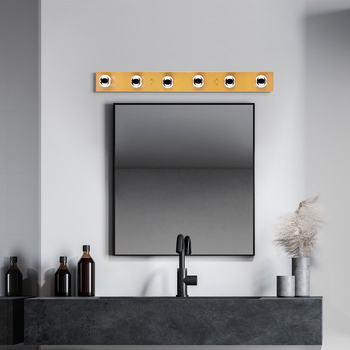 Opviq Lámpara de pared Mirro - 12237 Dorada